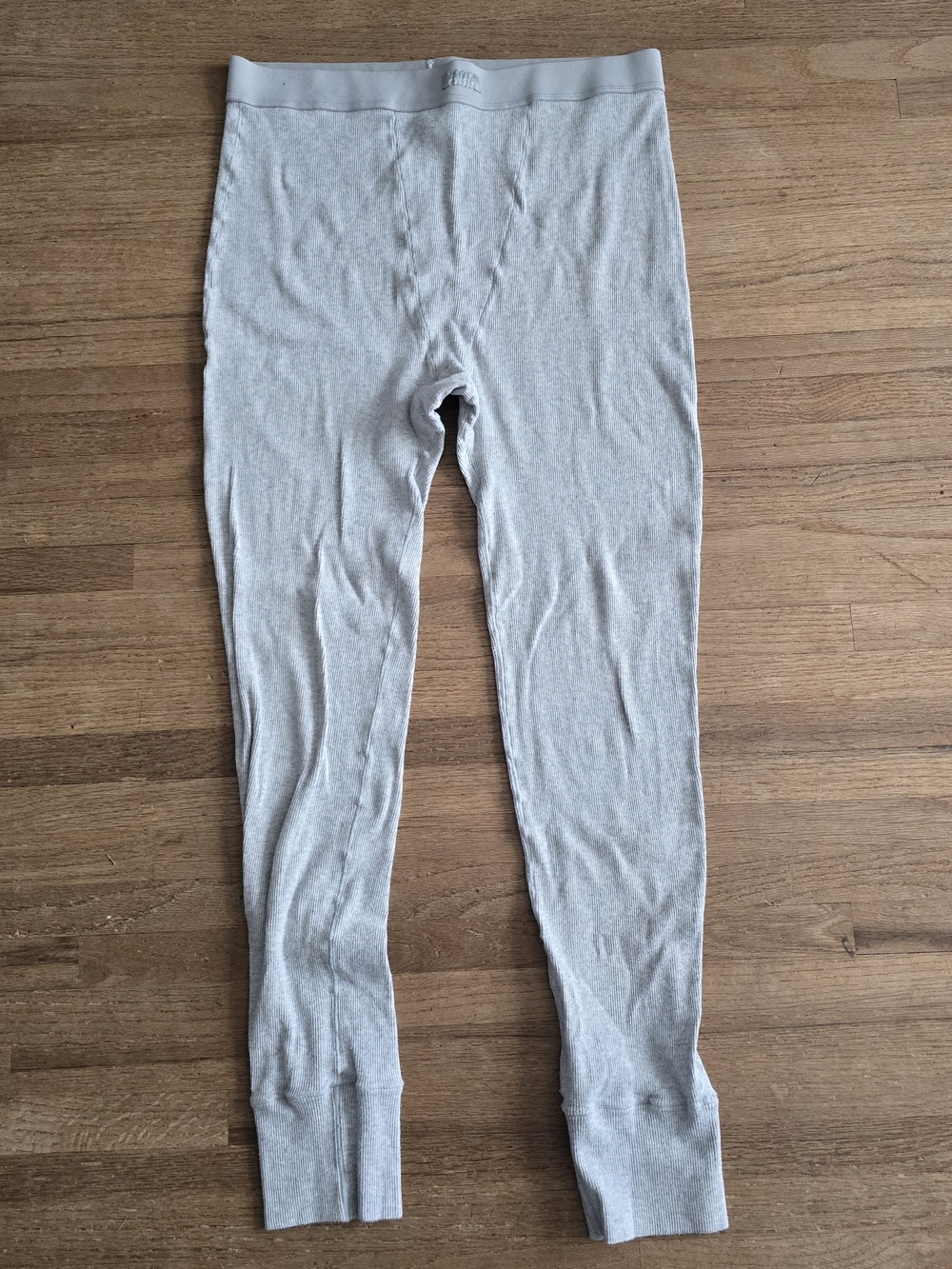 SKIMS Cotton Rib Leggings Light Heather Grey Size XL Grey Ribbed Lounge Pants
